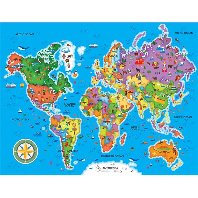 Educational World Map 60 Piece Puzzle