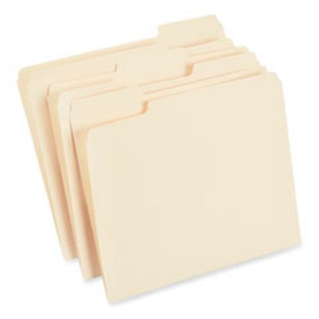 Universal  Top Tab File Folders - Manila - 250 per Box
