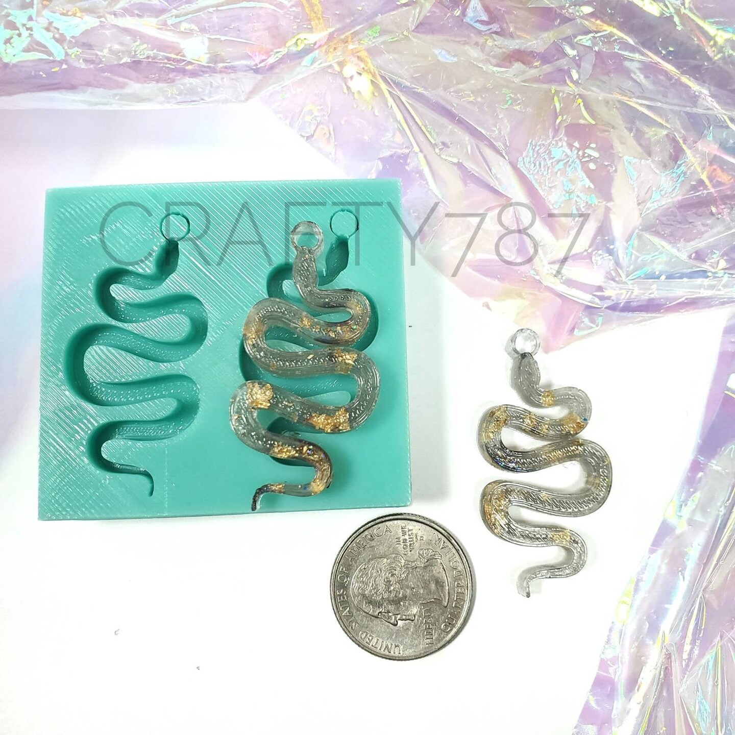 Snake Earring Silicone Mold (C10)