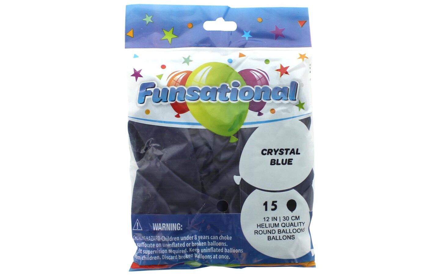 PNL Funsational Deco Balloon 12&#x22; 15pc Crystal Blue