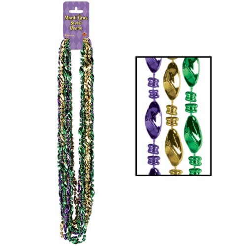 Mardi Gras Swirl Beads (Pack of 12) Michaels