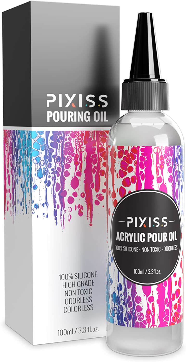 Pixiss Acrylic Pouring Oil 100% Silicone Oil For Acrylic Pouring and Painting