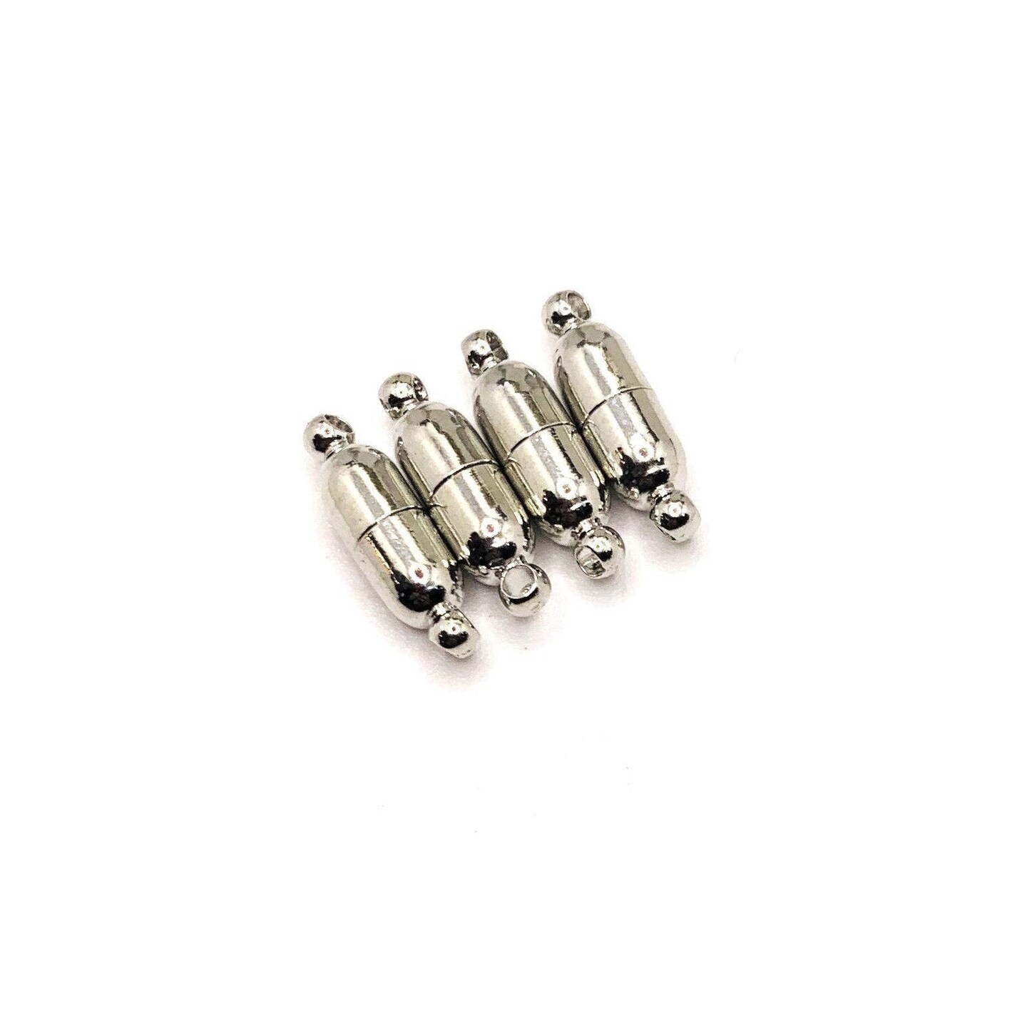 4, 20 or 50 Pieces: Magnetic Silver Bullet Jewelry Clasps