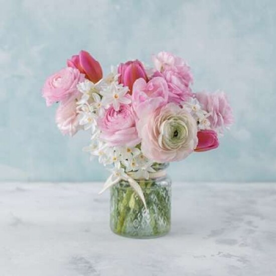 Bunch of mixed flowers in glass bottle Poster Print by  Assaf Frank - Item # VARPDXAF20160322008