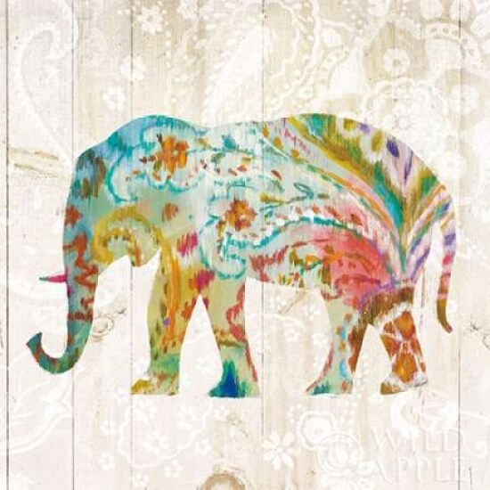 Boho Paisley Elephant II Poster Print by  Danhui Nai - Item # VARPDX23981