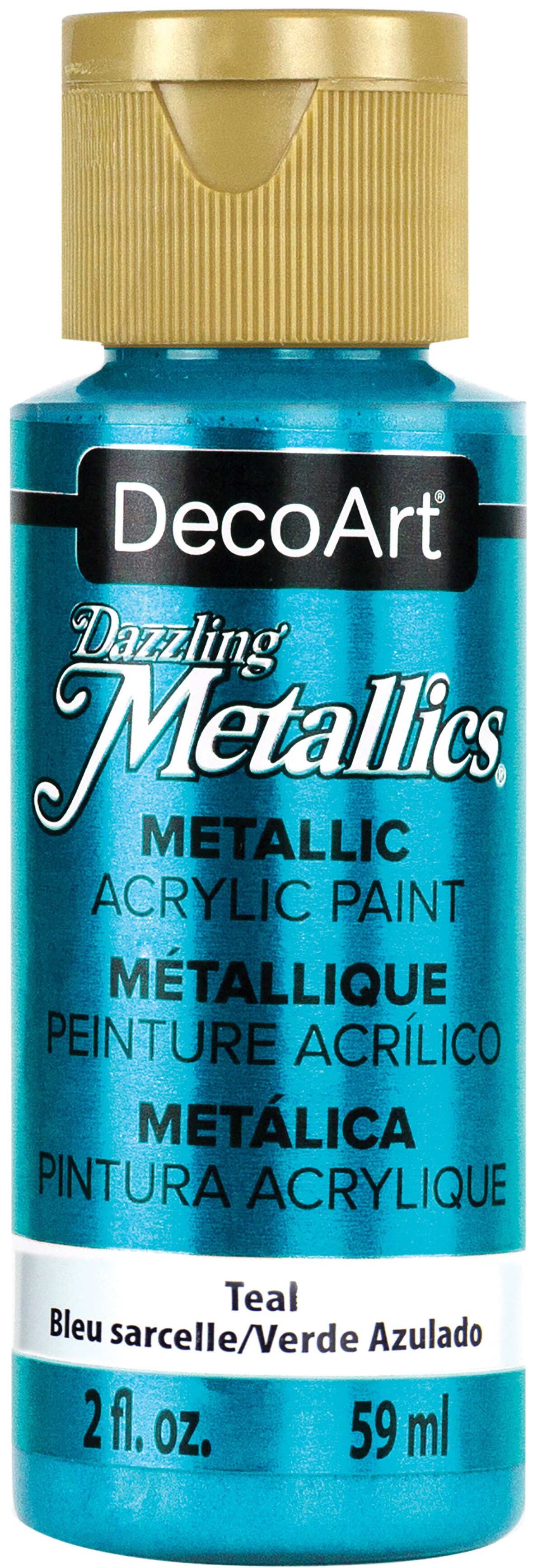 Decoart Dazzling Metallic Acrylic Craft Paints. 2oz / 59ml 