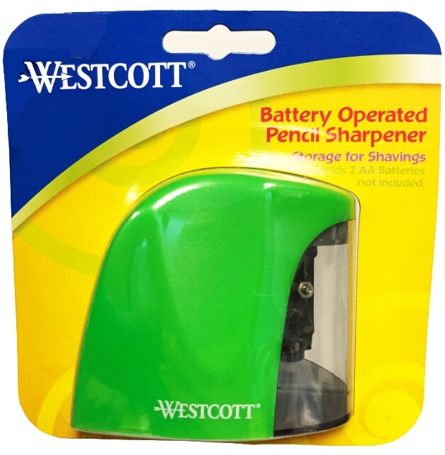 Westcott Kids Battery Pencil Sharpener-Assorted Colors
