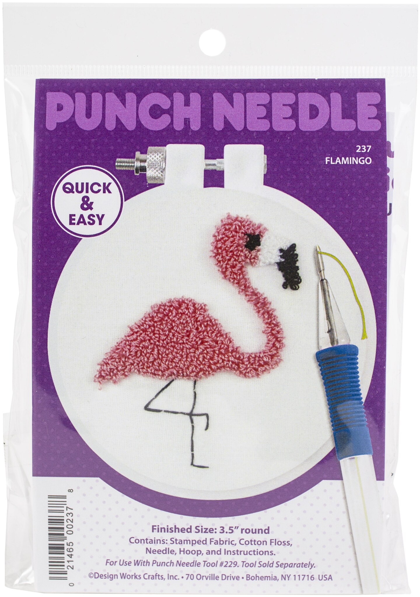 Design Works Punch Needle Kit 3.5" RoundFlamingo Michaels