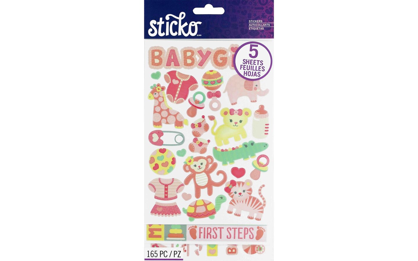 EK Sticko Sticker Flip Pack Baby Girl