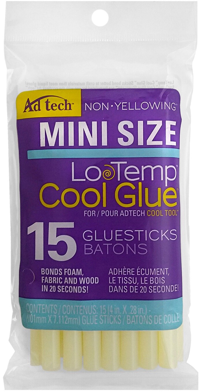 Ad Tech Ultra Low-Temp Cool Glue Mini Glue Sticks 15/Pkg-.28"X4"