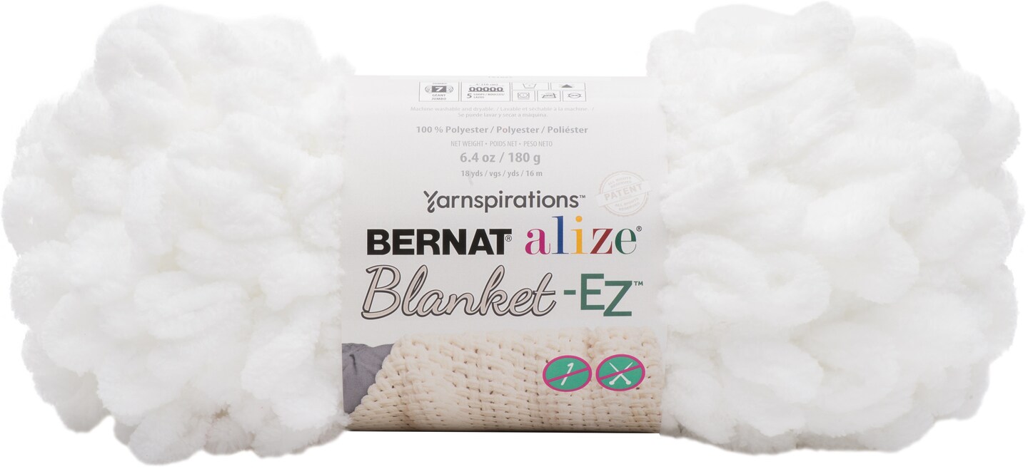 Bernat Alize Blanket EZ Yarn - White Mint