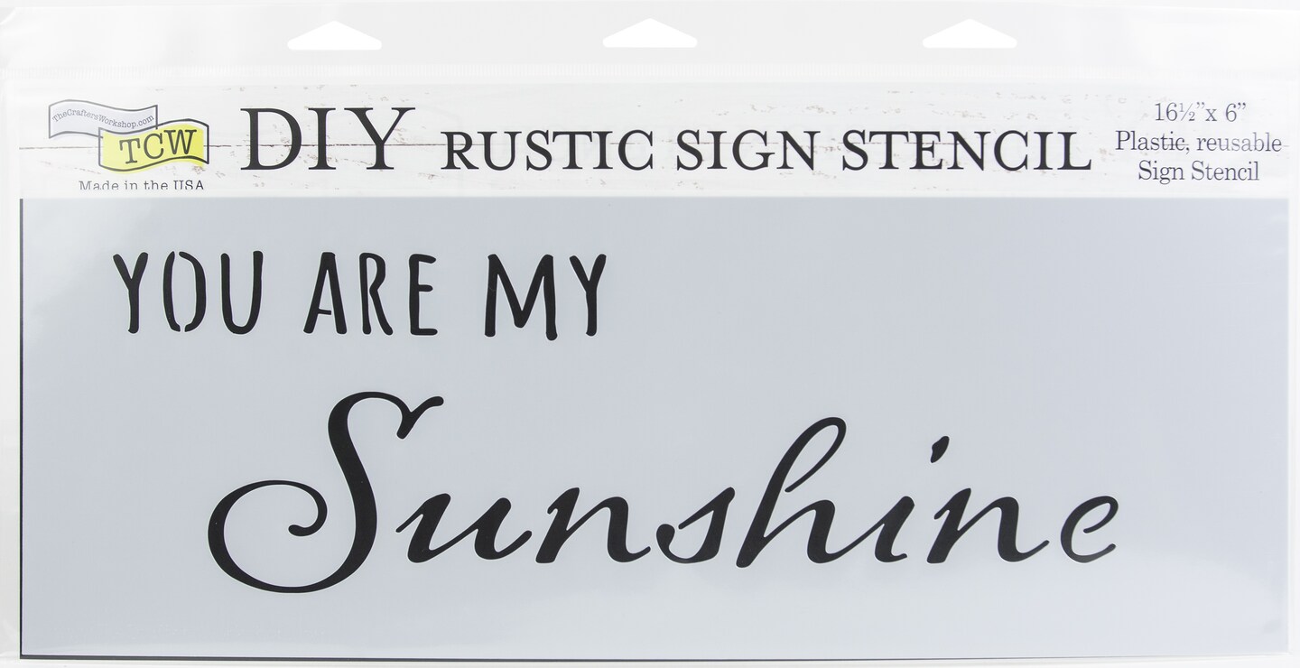 Crafter's Workshop Rustic Sign Template 16.5"X6"-My Sunshine