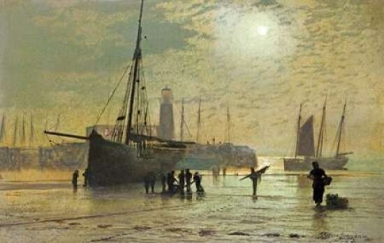 The Lighthouse at Scarborough Poster Print by  John Grimshaw Atkinson - Item # VARPDX265877