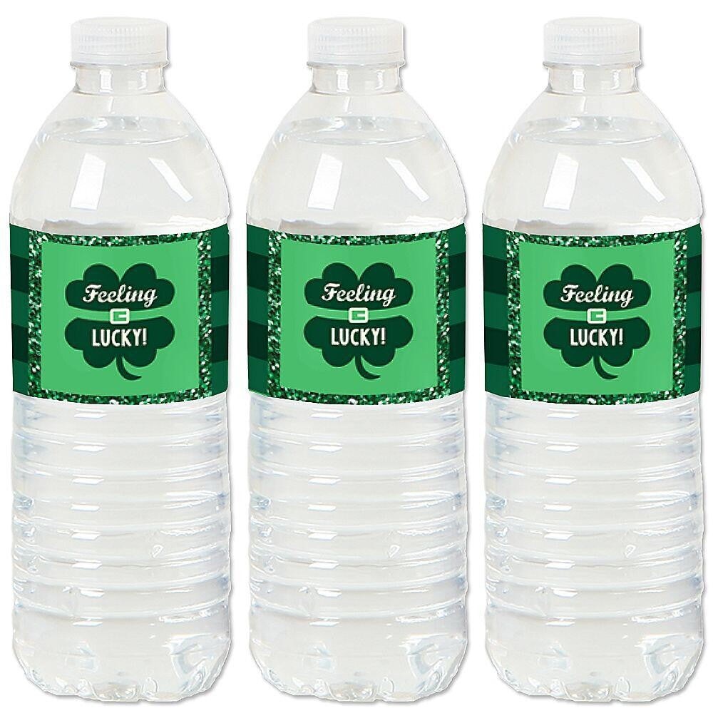 Big Dot of Happiness St. Patrick&#x27;s Day - Saint Paddy&#x27;s Day Party Water Bottle Sticker Labels - Set of 20