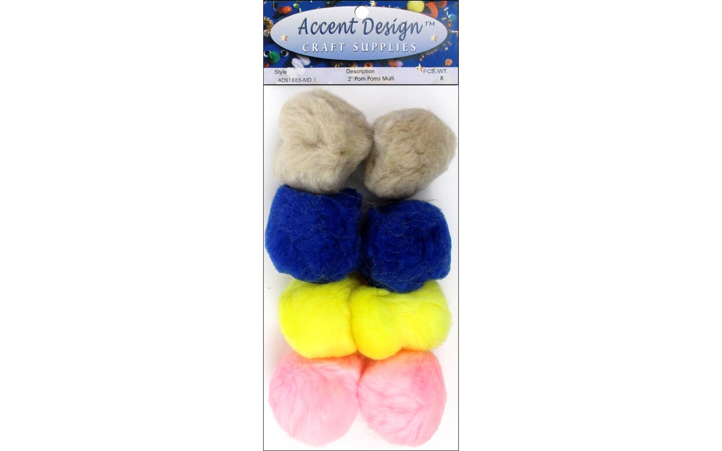 PA Ess Pom Pom 2 8pc Multi Michaels
