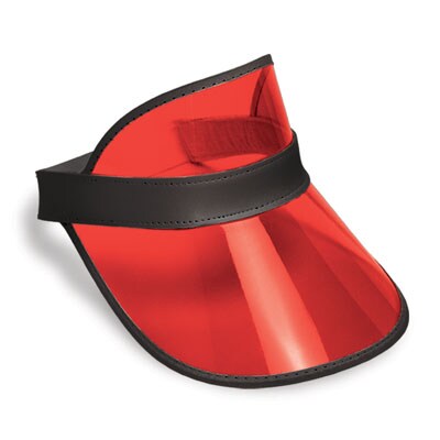 Clear Red Plastic Dealer&#x27;s Visor