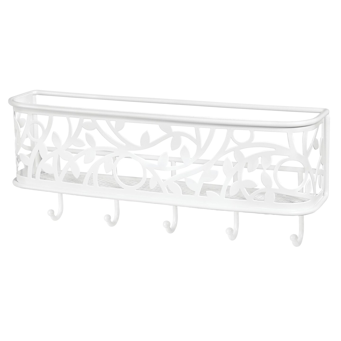 mDesign Metal Wall Mount Entryway Storage, Mail Sorter Basket