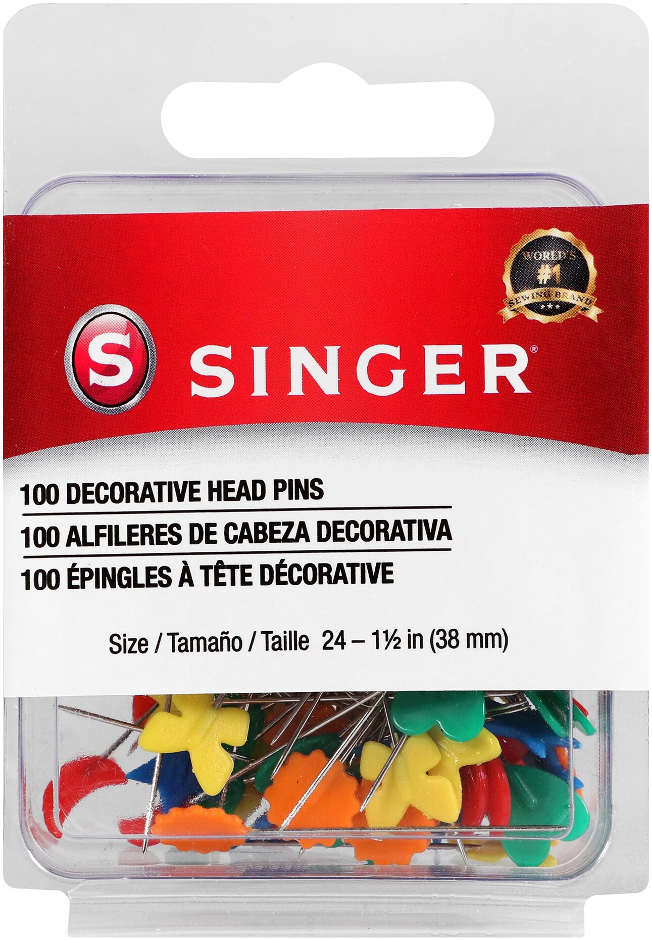 SINGER Decorative Straight Pins-Size 24 100/Pkg