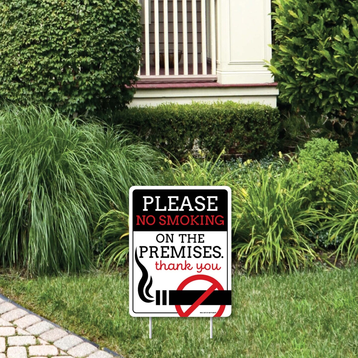 Big Dot of Happiness No Smoking - Outdoor Lawn Sign - Business Yard Sign - 1 Piece