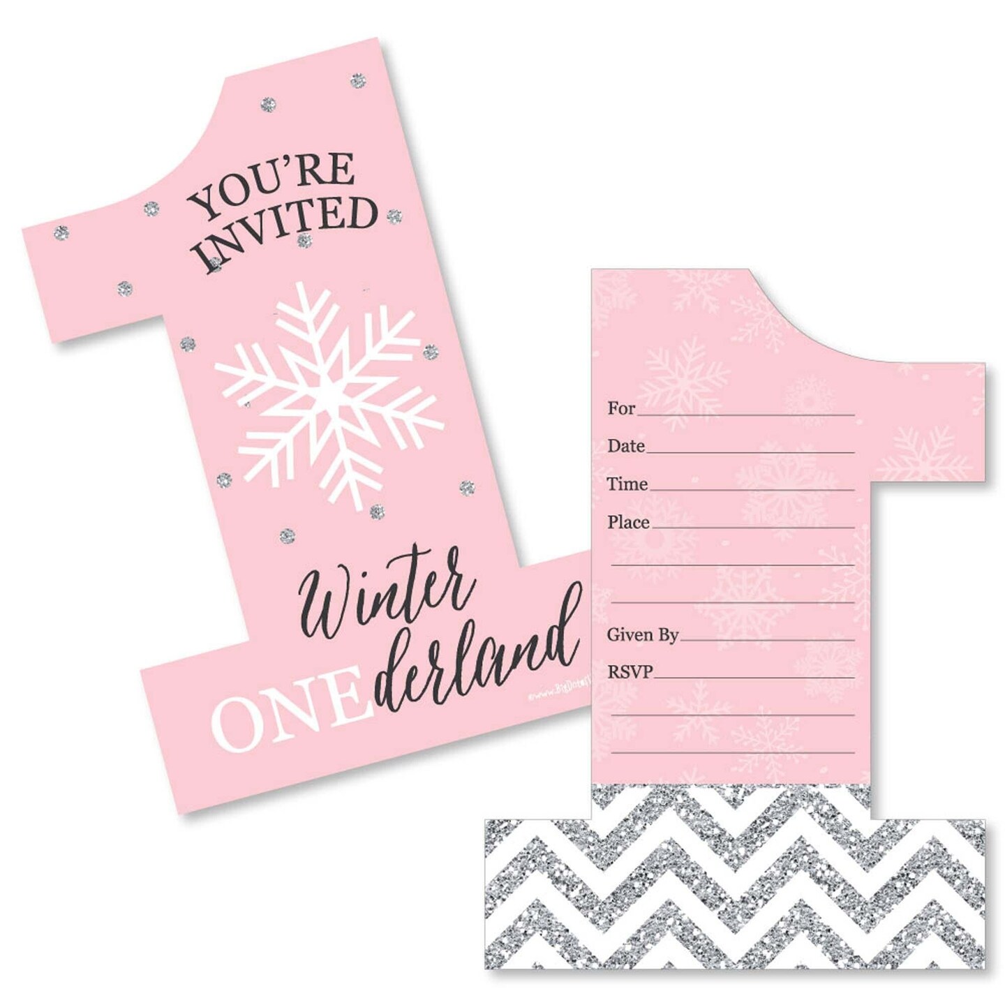 snowflake party invitations