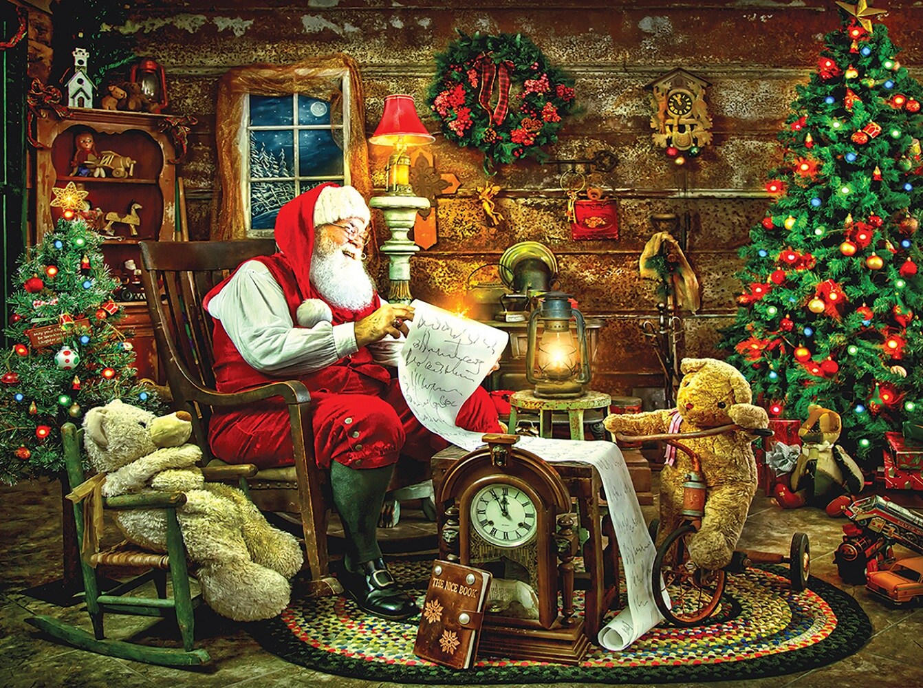 Sunsout Magical Toy List 1000 pc  Christmas Jigsaw Puzzle 39416