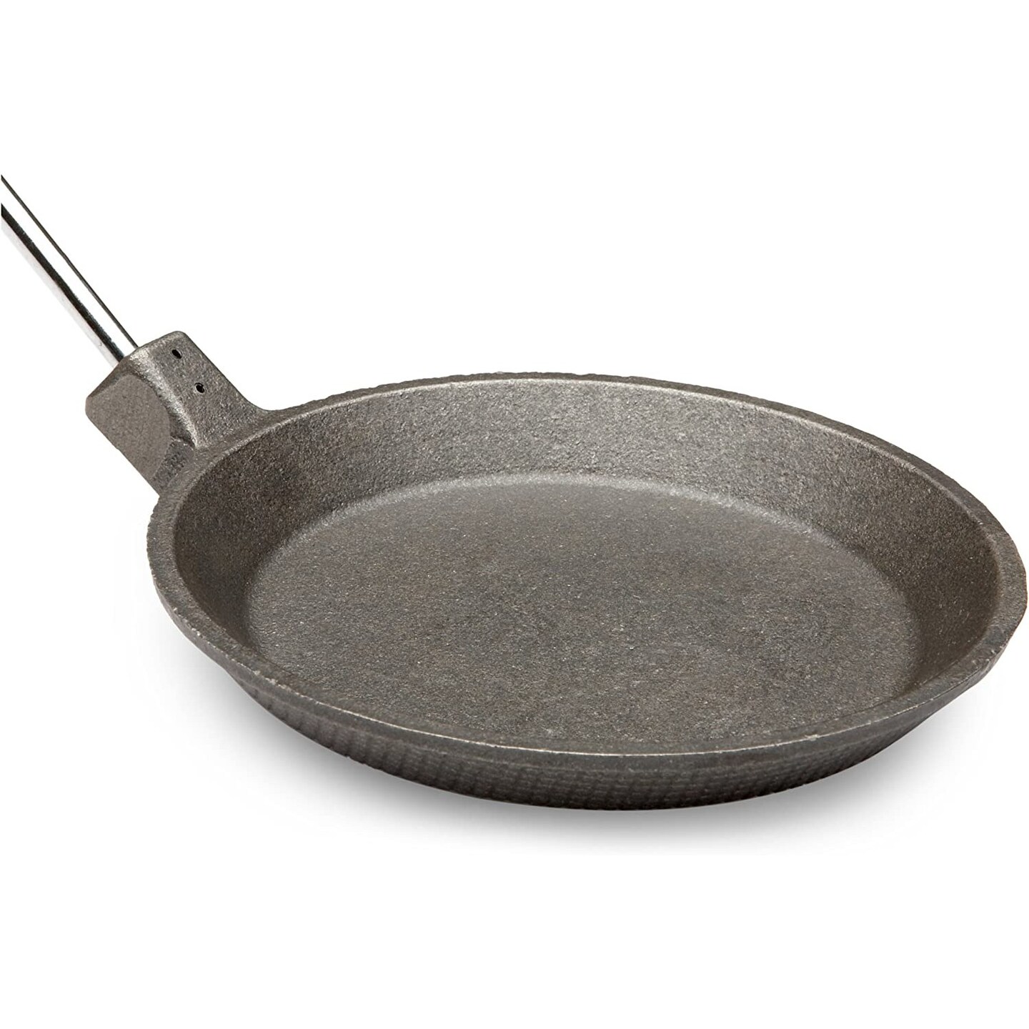 Rome Industries Family Campfire Skillet - 38 inch Long Handle Cast Iron  Camping Pan