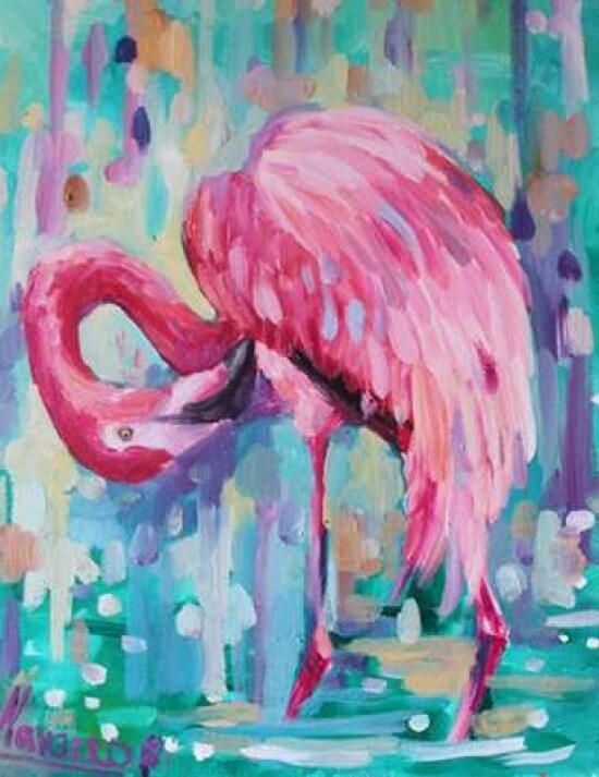 Flamingo In The Natural 1 Poster Print by Lisa Colberg