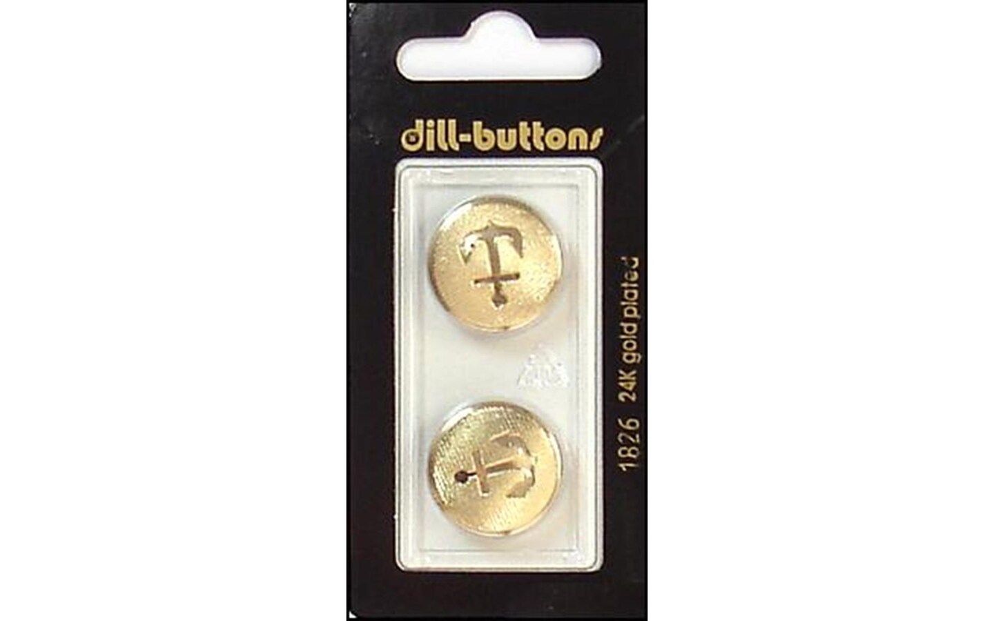 Dill Buttons 20mm 2pc Shank Gold Michaels