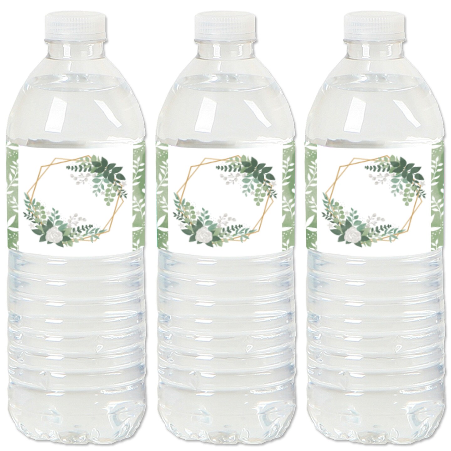 Big Dot of Happiness Boho Botanical - Greenery Party Water Bottle Sticker Labels - Set of 20