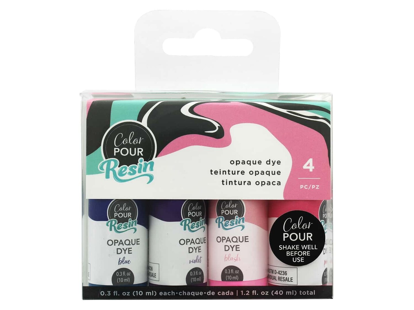 American Crafts Color Pour Resin - Opaque Dye 4 pc. Mixed Berry