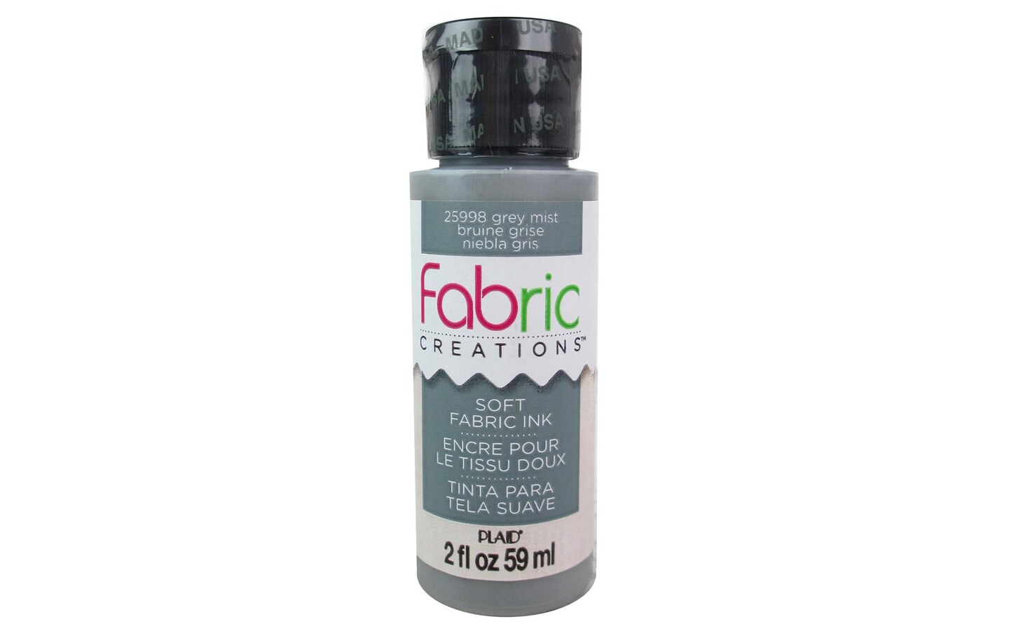 Plaid Fabric Creations Soft Fabric Ink 2oz GryMist