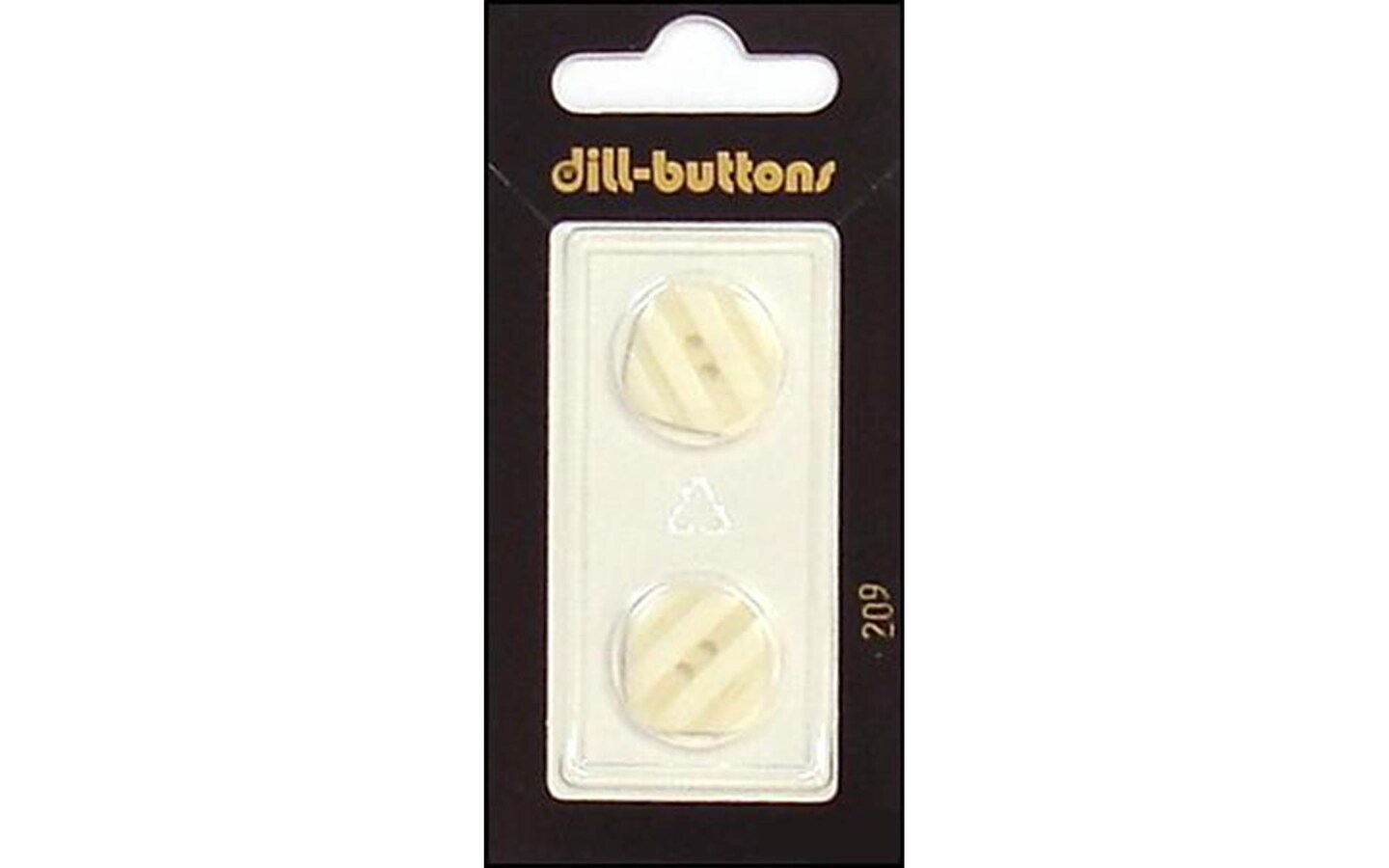 Dill Buttons 18mm 2pc 2 Hole White