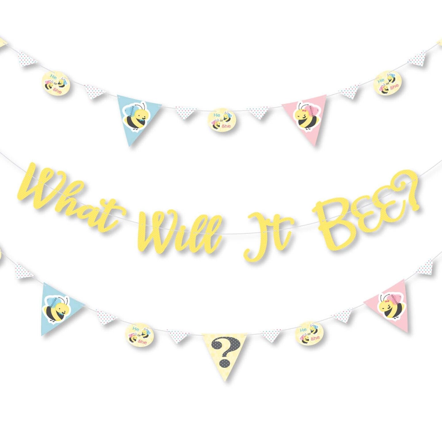 Big Dot of Happiness What Will It Bee - Gender Reveal Letter Banner ...