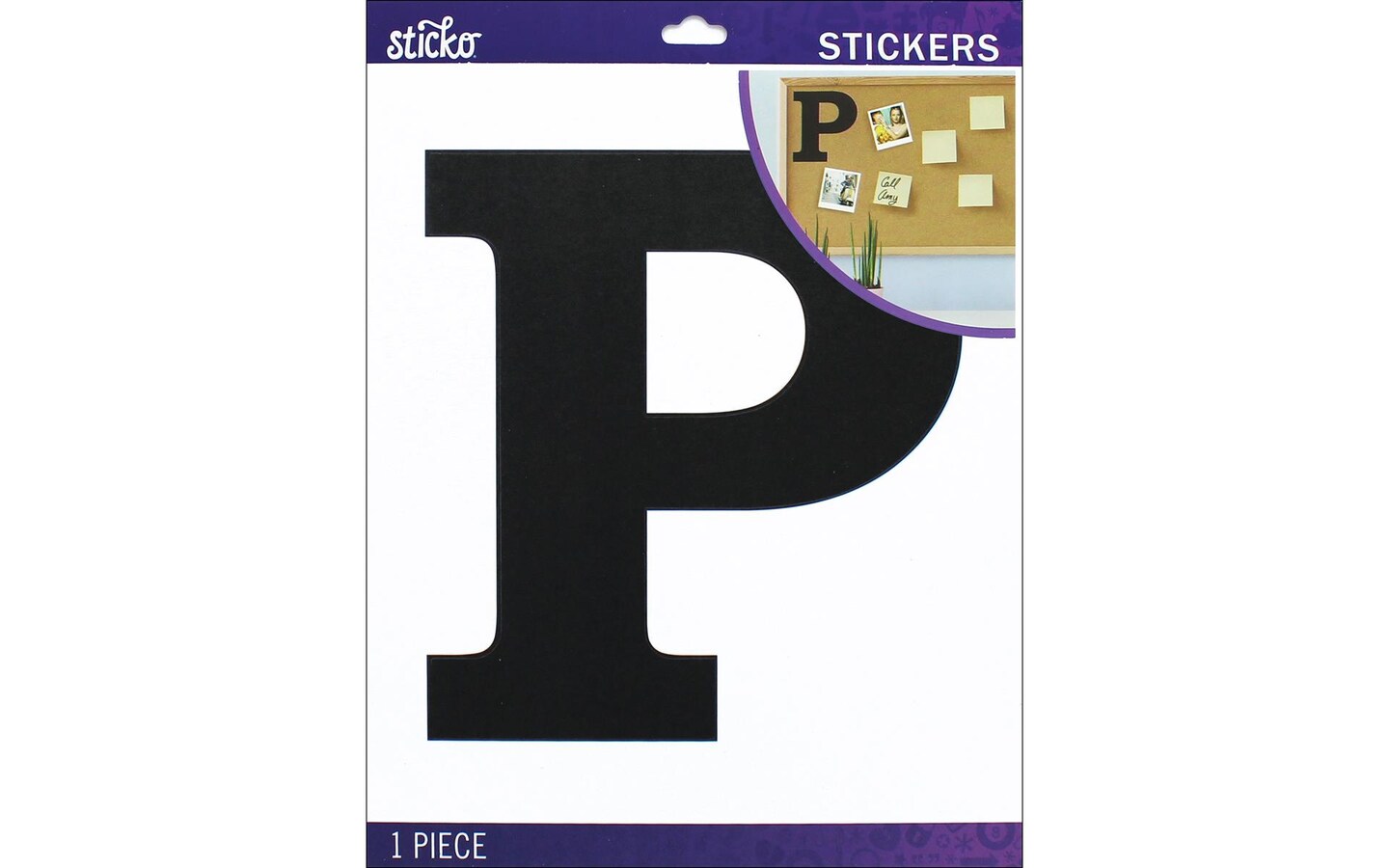 EK Sticko Sticker Jumbo Basic Black Monogram P