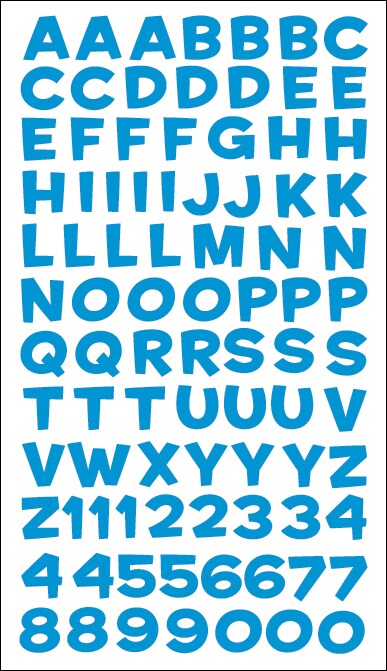 Sticko Alphabet Stickers-White Futura Bold Small