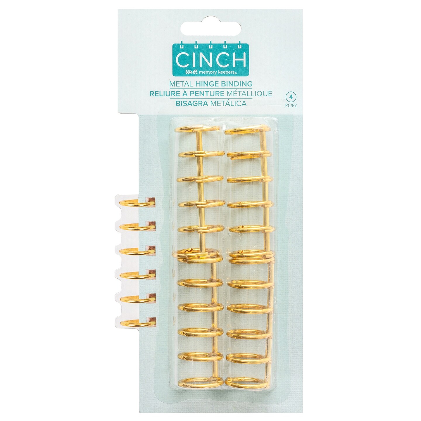 We R Cinch Metal Hinge Binding 4/Pkg-Gold