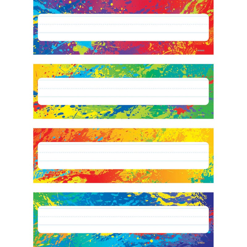 Splashy Colors Desk Toppers&#xAE; Name Plates Var. Pk., 32 Ct
