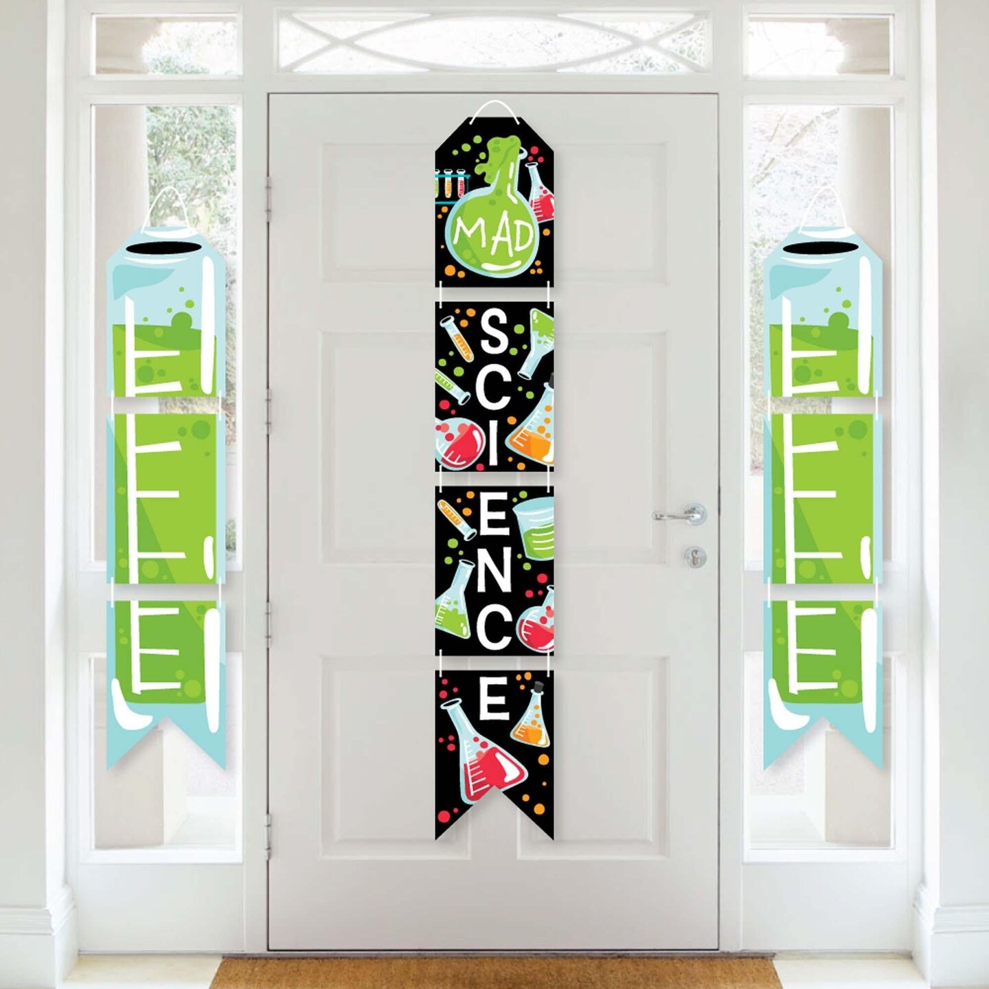 Big Dot of Happiness Scientist Lab Hanging Vertical Paper Door