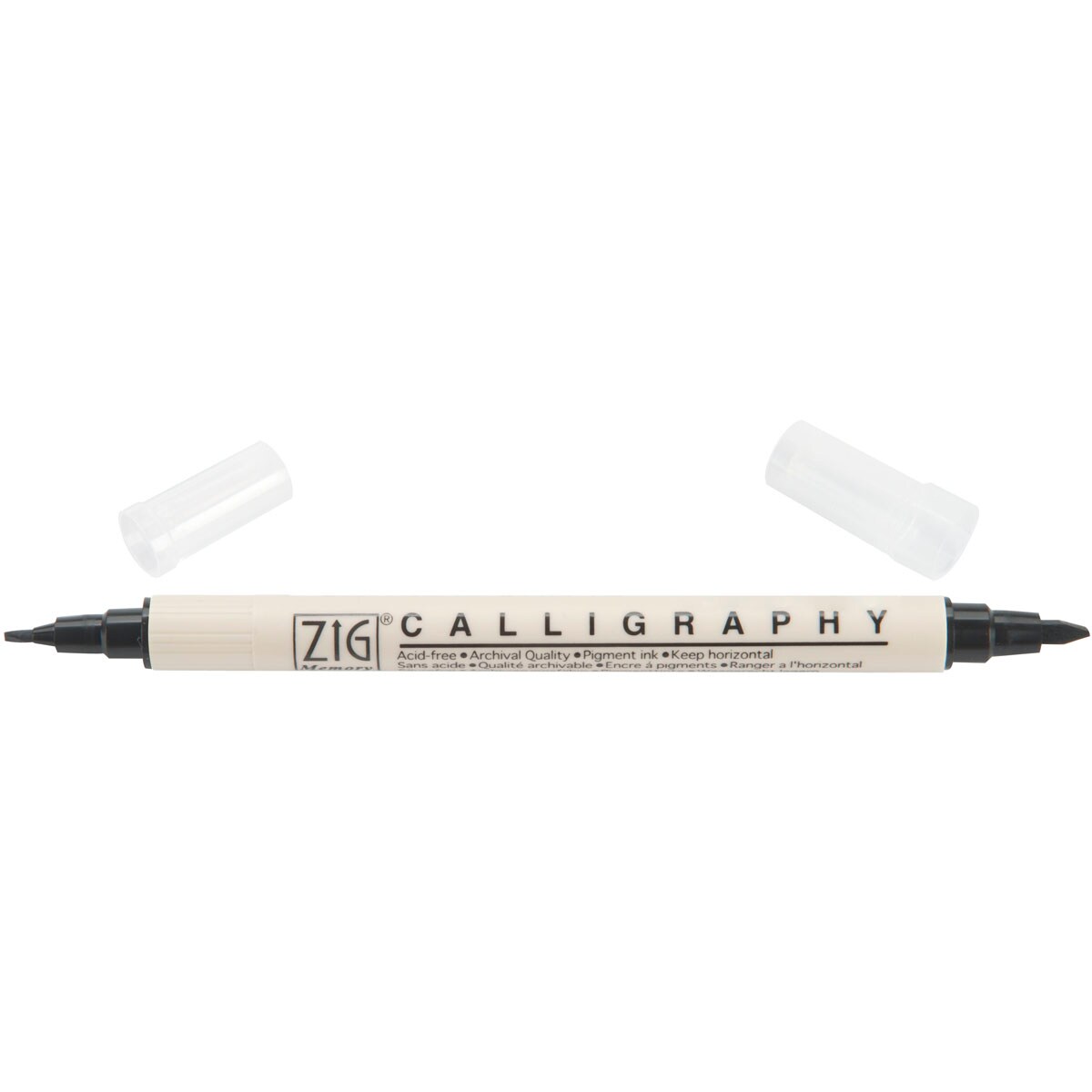 ZIG Memory System Calligraphy Dual-Tip Marker-Pure Black