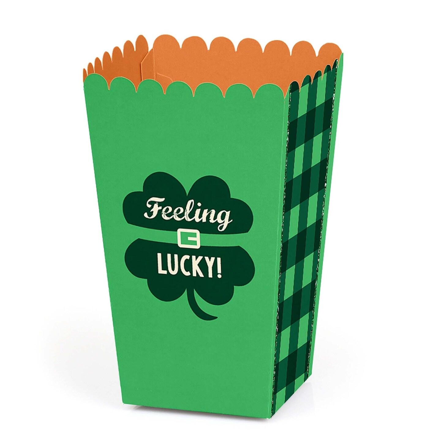 Big Dot of Happiness St. Patrick&#x27;s Day - Saint Paddy&#x27;s Day Party Favor Popcorn Treat Boxes - Set of 12