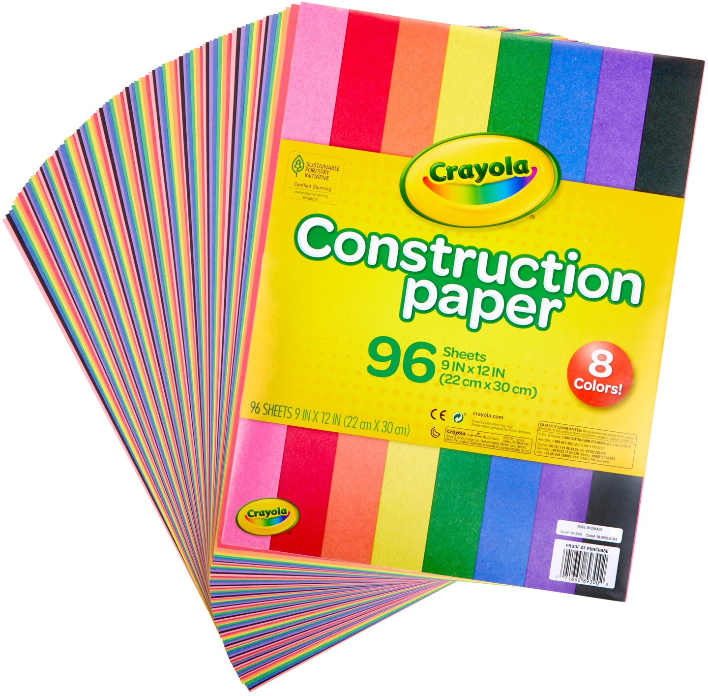 Crayola Construction Paper Pad 9&#x22;X12&#x22;-96 Sheets