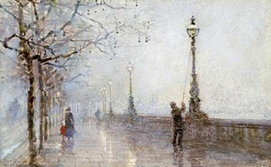 The Last Lamp Thames Embankment Poster Print by Rose Maynard Bartom - Item # VARPDX267673