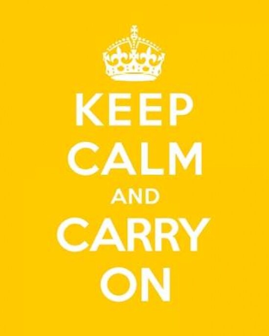 Keep Calm and Carry On - Yellow Poster Print by The British Ministry of Information - Item # VARPDX371967