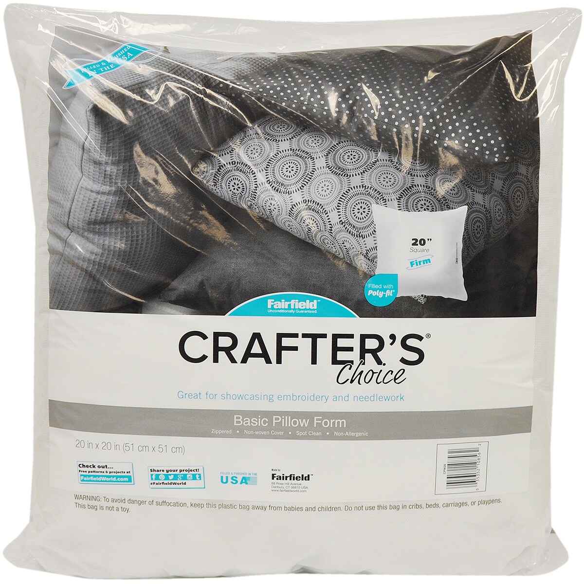 Fairfield Crafter s Choice Pillow Insert 20 X20 Michaels