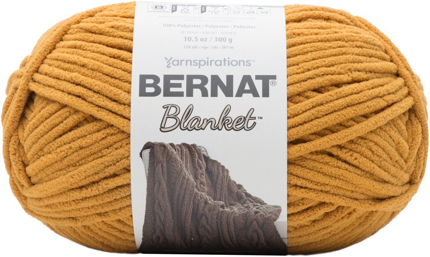 Bernat Blanket Coal Yarn - 2 Pack of 300g/10.5oz - Polyester - 6 Super Bulky - 220 Yards - Knitting/Crochet