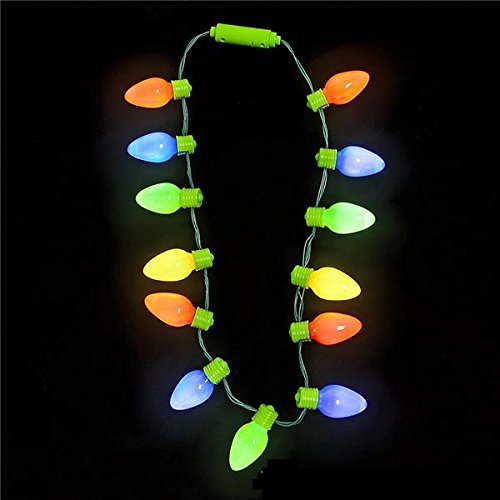 16&#x22; LIGHTP CHRISTMAS BULB NECKLACE