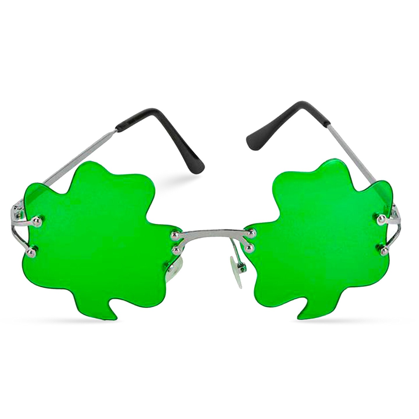 St. Patricks Day Irish Shamrock Leaves Green Leprechaun Costume Glasses, 1 Pair by Big Mos Toys