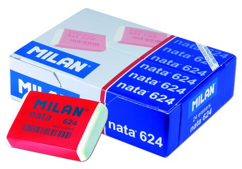 MILAN NATA WHITE PLASTIC ERASER (624)