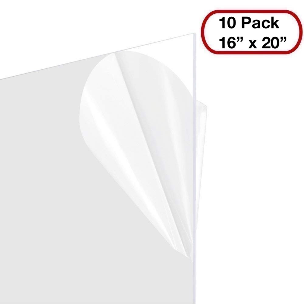 Clear Plexiglass Styrene Sheets (10-pack)
