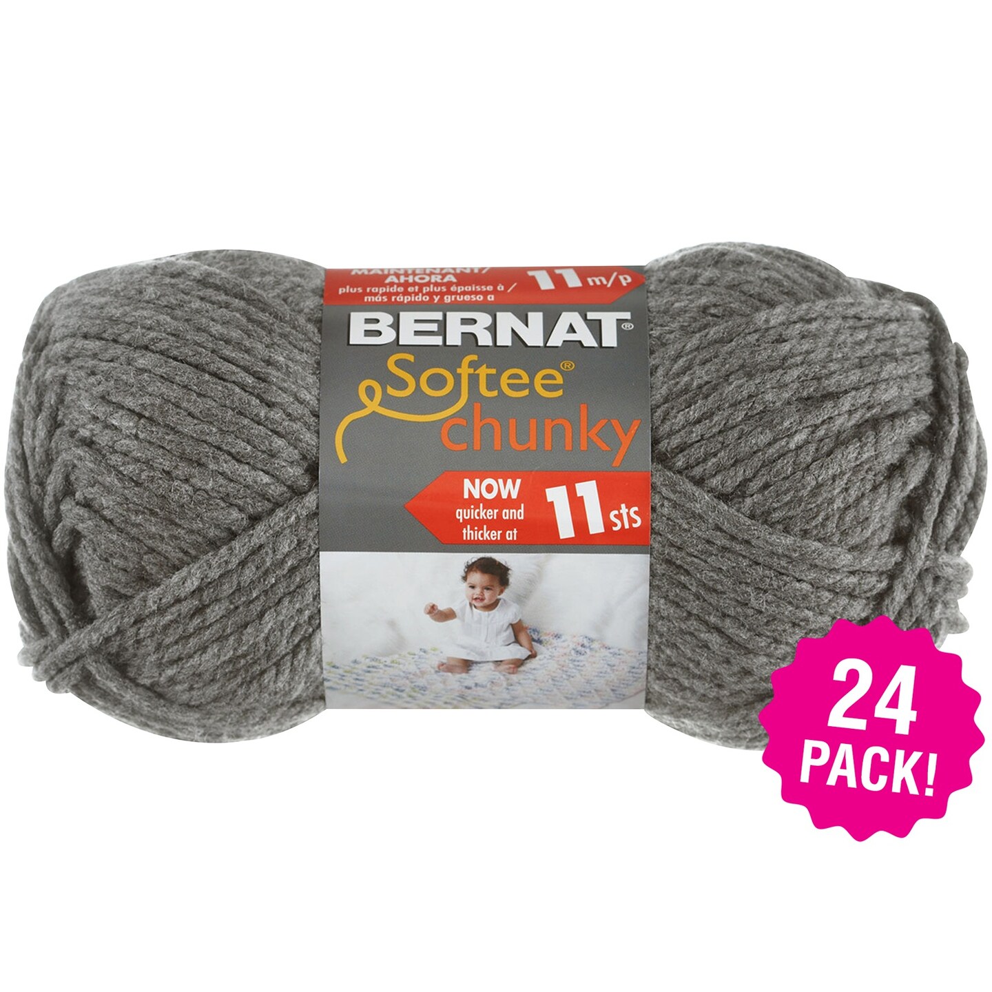 Bernat softee chunky yarn true grey sale